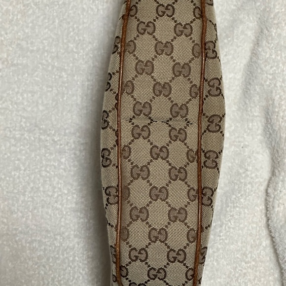 Gucci GG Bamboo Canvas Leather Hobo  Bag  PREOWNED/USED - Picture 9 of 9